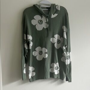 Floral Patterned Men's Hoodie Sweater